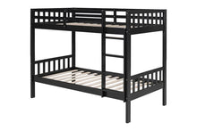Load image into Gallery viewer, BB12 Twin/Twin Black Bunk Bed

