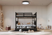 Load image into Gallery viewer, BB32 Black Full/Full Bunk Bed w/Twin Trundle
