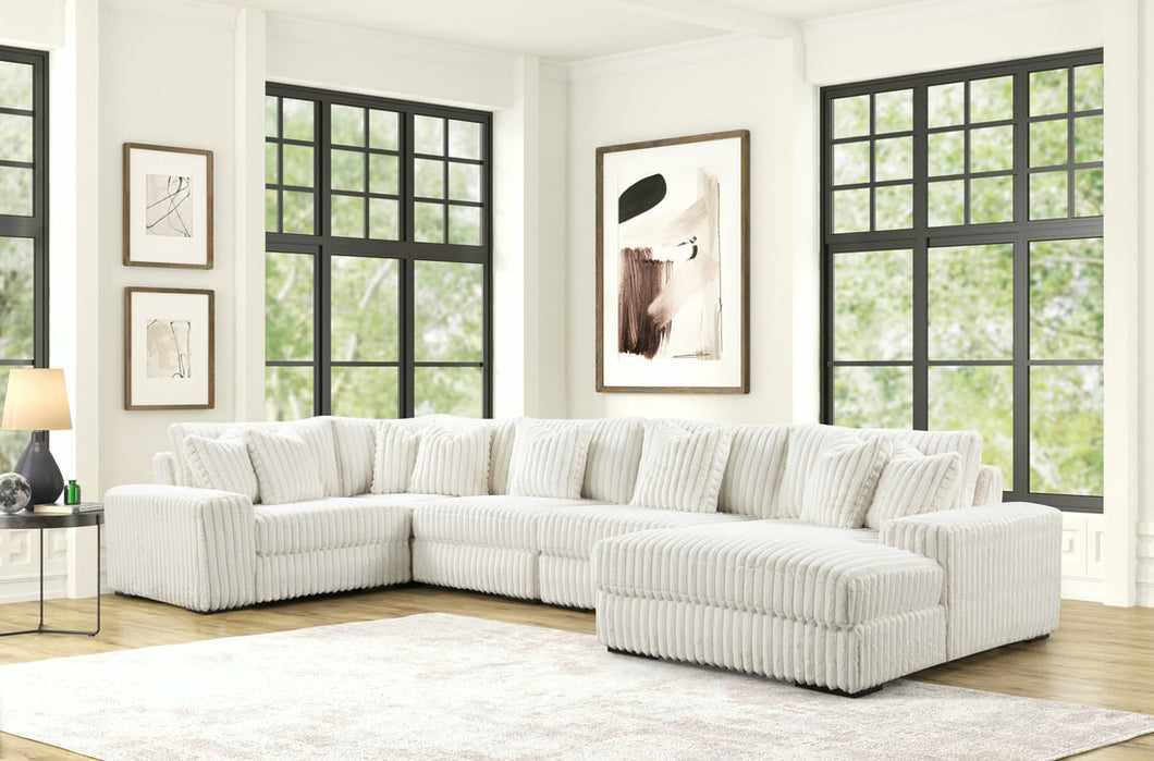 SEASONS2 5PC Sectional (Beige, Grey & Black)