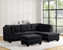 Load image into Gallery viewer, SIENNA SECTIONAL &amp; OTTOMAN (Sand, Black &amp; Gray)
