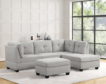Load image into Gallery viewer, SIENNA SECTIONAL &amp; OTTOMAN (Sand, Black &amp; Gray)
