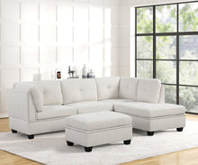 Load image into Gallery viewer, SIENNA SECTIONAL &amp; OTTOMAN (Sand, Black &amp; Gray)
