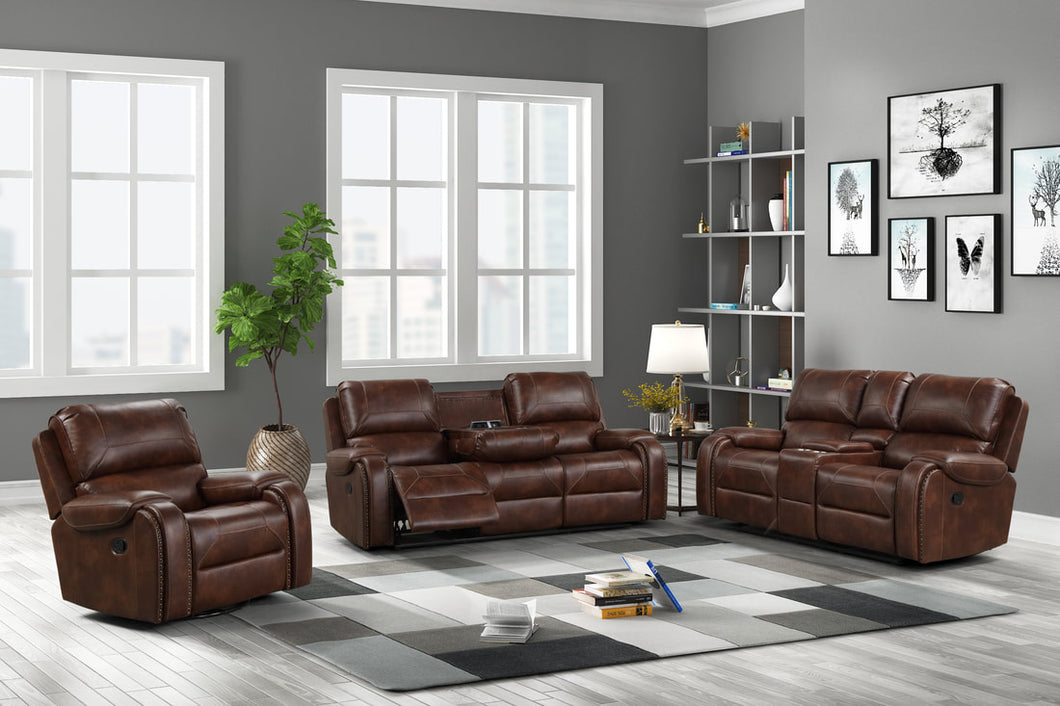 Titan2001 OVERSIZED 3pc Reclining Set (Rust)