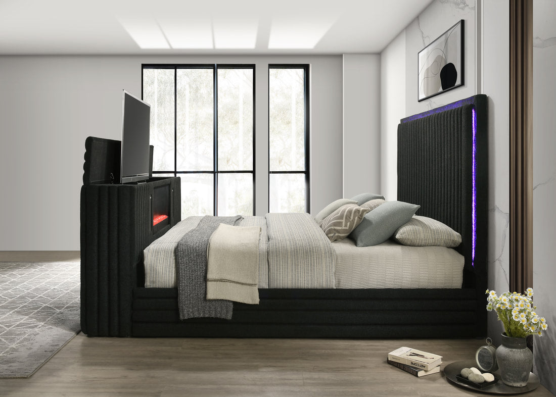 Villa Black Platform Bed – Mattress Shack