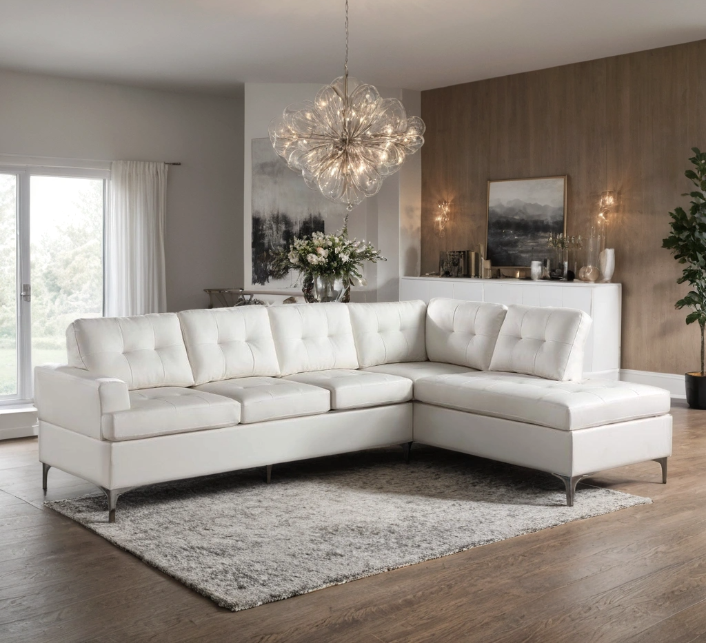 Vintage - Sectional (White & Black)
