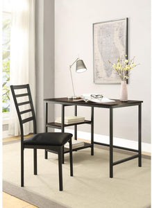 MADIGAN BLACK WRITING DESK AND CHAIR COMBO