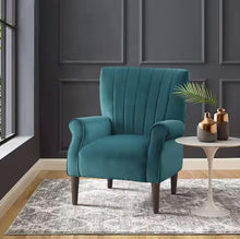 Load image into Gallery viewer, URIELLE ACCENT CHAIR W/ WOODEN LEGS (5 COLORS)

