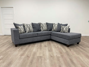 110 FABRIC SECTIONAL W/ PILLOWS (7 COLORS)
