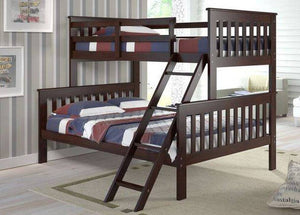 PINEWOOD TWIN/FULL BUNK BED (2 COLORS)