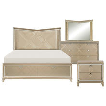 Load image into Gallery viewer, BIJOU CHAMPAGNE LED KING 6PC BEDROOM SET
