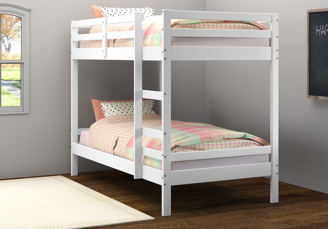 FLOOR MODEL CLEARANCE BELLAIRE TWIN/TWIN WHITE BUNK BED