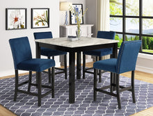 Load image into Gallery viewer, LENNON 5PC COUNTER-HEIGHT MARBLE DINING SET (2 COLORS)
