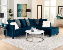 Load image into Gallery viewer, 200 VELVET SECTIONAL W/ ACCENT PILLOWS
