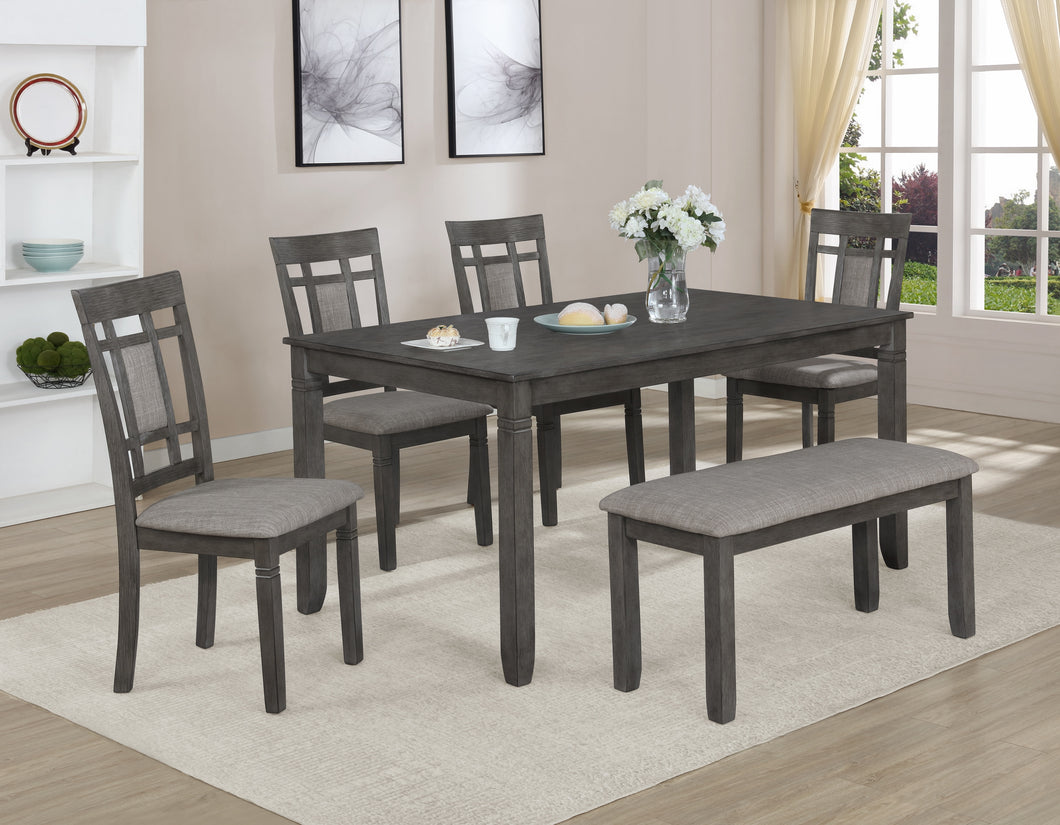 PAIGE 6PC DINING SET IN GREY