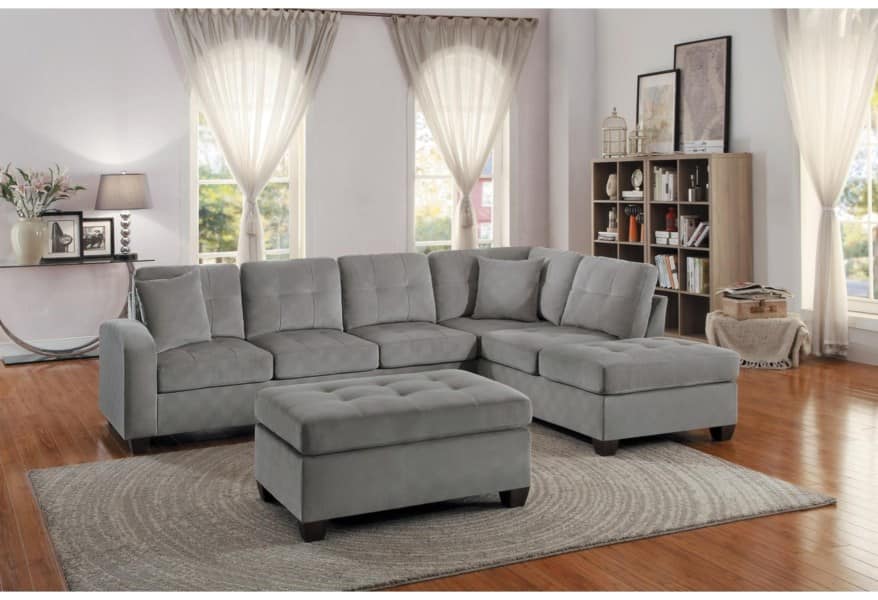 EMILIO CHIC FABRIC TAUPE SECTIONAL