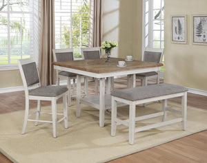 FULTON WHITE COUNTER HEIGHT DINING SET