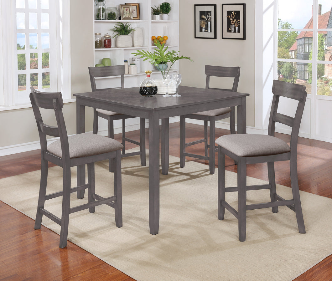 HENDERSON 5PC COUNTER HEIGHT DINING SET IN GREY