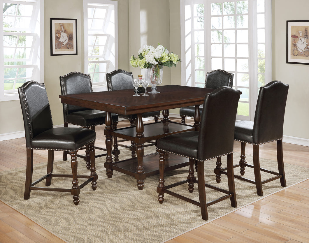LANGLEY COUNTER HEIGHT 5PC DINING SET IN ESPRESSO