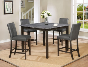 POMPEI GREY COUNTER HEIGHT DINING SET