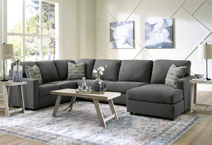 ASHLEY 290 CHARCOAL SECTIONAL W/ PILLOWS