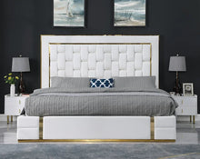Load image into Gallery viewer, MARBELLA GOLD ACCENTS BED (2 COLORS)
