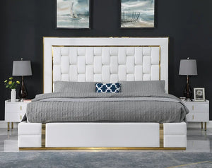 MARBELLA GOLD ACCENTS BED (2 COLORS)