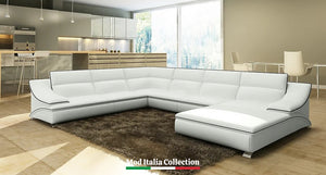 BRAVO WHITE LEATHER 4PC SECTIONAL
