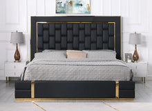 Load image into Gallery viewer, MARBELLA GOLD ACCENTS BED (2 COLORS)

