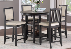 ASHER COUNTER HEIGHT 5PC DINING SET (2 COLORS)