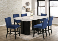 Load image into Gallery viewer, FINLEY GENUINE MARBLETOP 7PC COUNTER HEIGHT DINING SET (5 COLORS)

