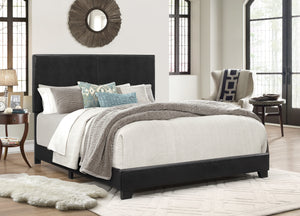 ERIN COMPLETE BED BLACK LEATHER