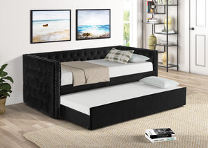 TRINA DAYBED WITH TRUNDLE IN BLACK