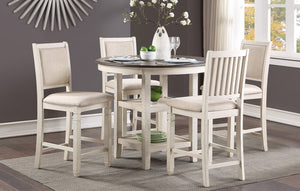 ASHER COUNTER HEIGHT 5PC DINING SET (2 COLORS)