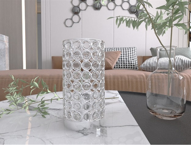 CRYSTAL PILLAR TABLE LAMP