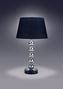 STACKED TABLE LAMP WITH BLACK SHADE