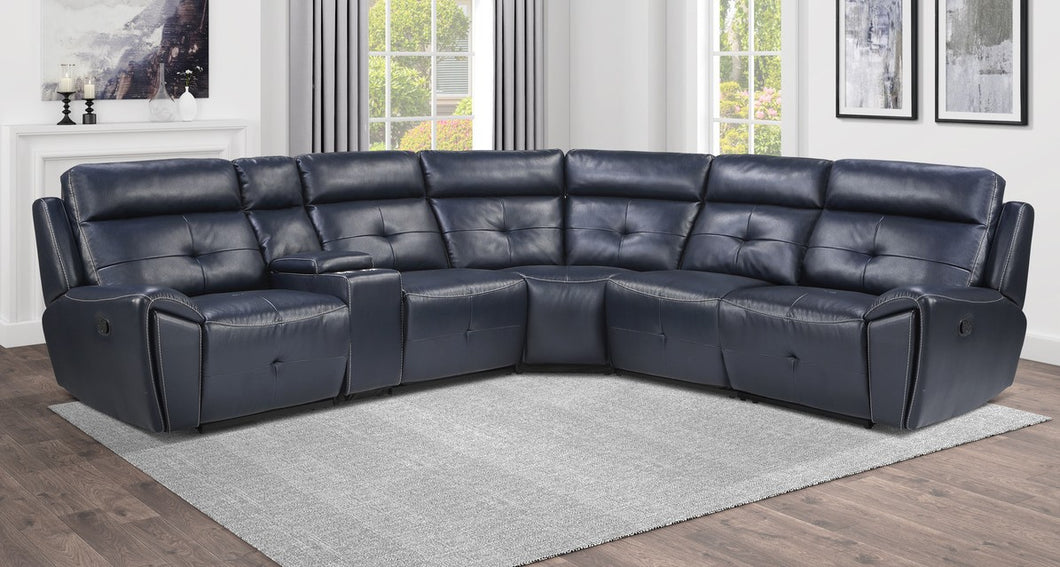 AVENUE RECLINING SECTIONAL W/ STORAGE & CUPHOLDERS