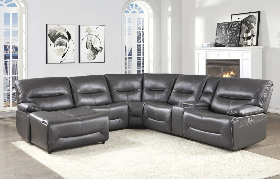 DYERSBURG GRAY POWER RECLINING SECTIONAL