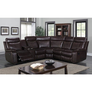 SOCORRO LEATHER RECLINING SECTIONAL (2 COLORS)