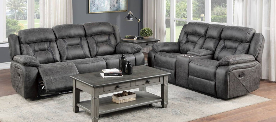 MADRONA GLIDER RECLINING 2PC SOFA & LOVESEAT SET