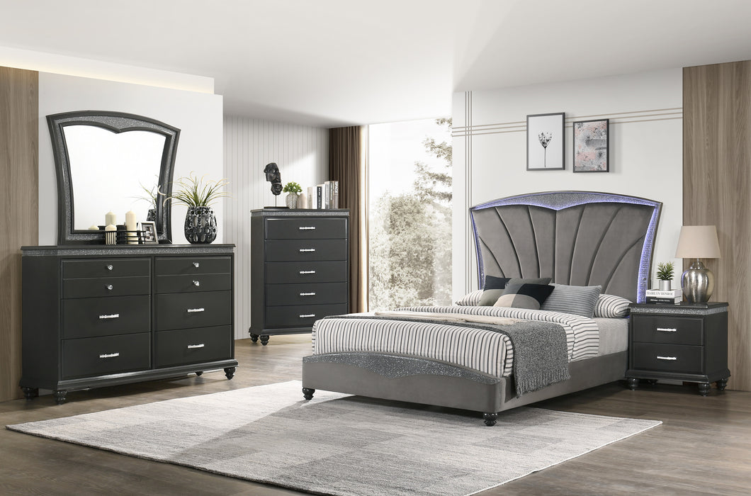 FRAMPTON LED QUEEN 6PC BEDROOM SET