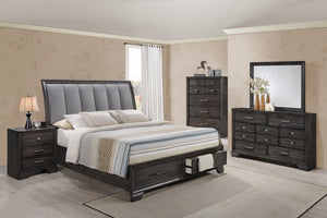 JAYMES PLATFORM QUEEN 6PC BEDROOM SET W/ STORAGE