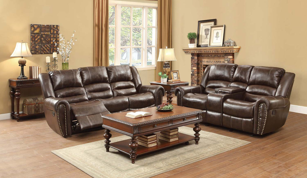 CENTER HILL 2PC RECLINING SOFA & LOVESEAT SET