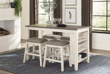Load image into Gallery viewer, PUBB 5PC DINING SET WITH STORAGE SHELVES (2 COLORS)
