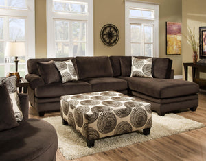 JAMBA OVERSIZED SECTIONAL IN THICK BROWN CHAMPION FABRIC