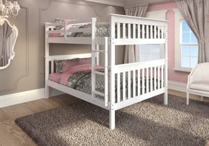 KLEIN FULL/FULL BUNK BED IN WHITE OR CAPPUCCINO
