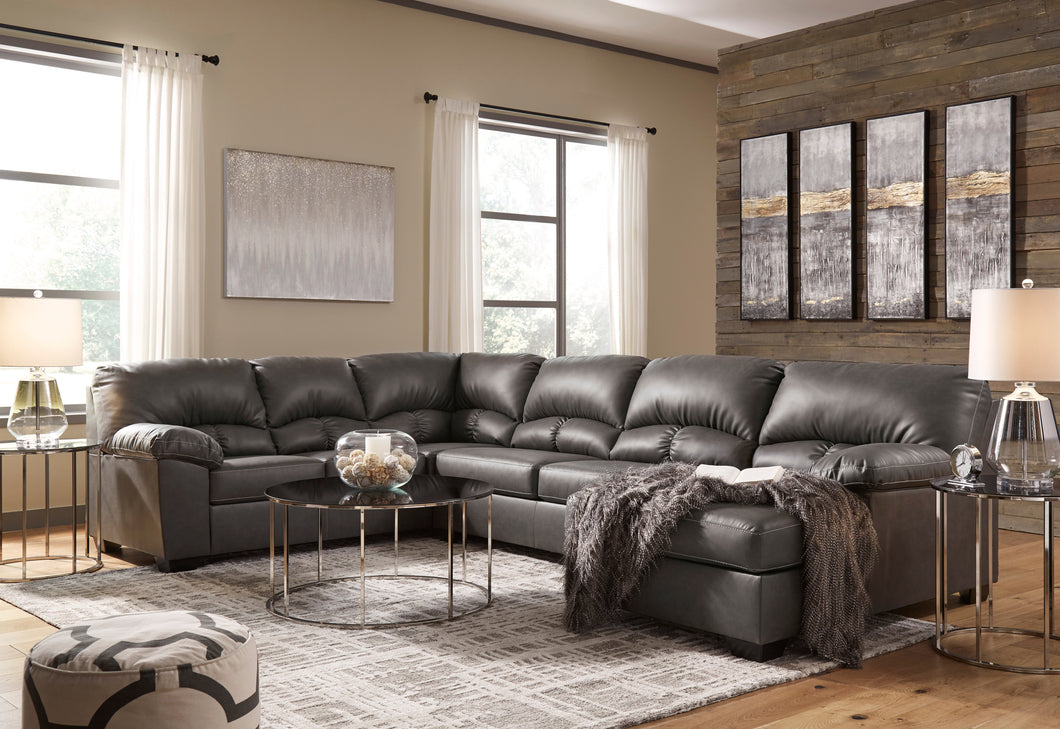 NUVELLA 3 PC SECTIONAL IN DARK GRAY