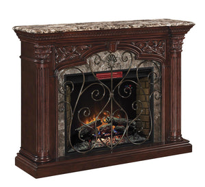 VICTORIA MINOR MARBLE-TOP FIREPLACE W/ REMOTE CONTROL