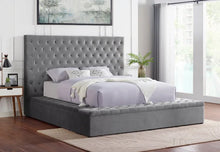 Load image into Gallery viewer, PARIS QUEEN PLATFORM BED WITH STORAGE FOOTBOARD/RAILS (2 COLORS)
