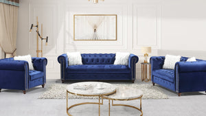 MILAN BLUE SOFA & LOVESEAT