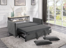 Load image into Gallery viewer, Convertible Studio Sofa with Pull-Out Bed in Grey
